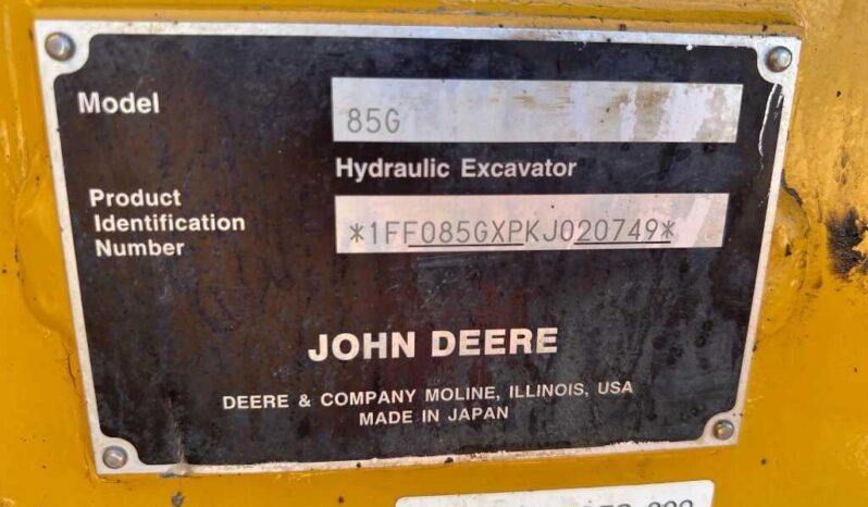 
								2020 John Deere 85G full									